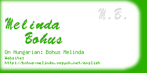 melinda bohus business card